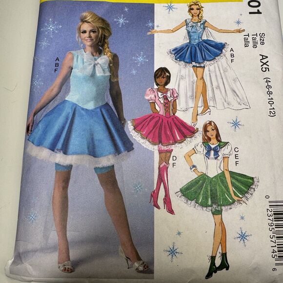 McCalls 7101 Moon Fairy Sailor Cape Dress Costume Pattern Cut To Size 4 Cosplay - Picture 2 of 6
